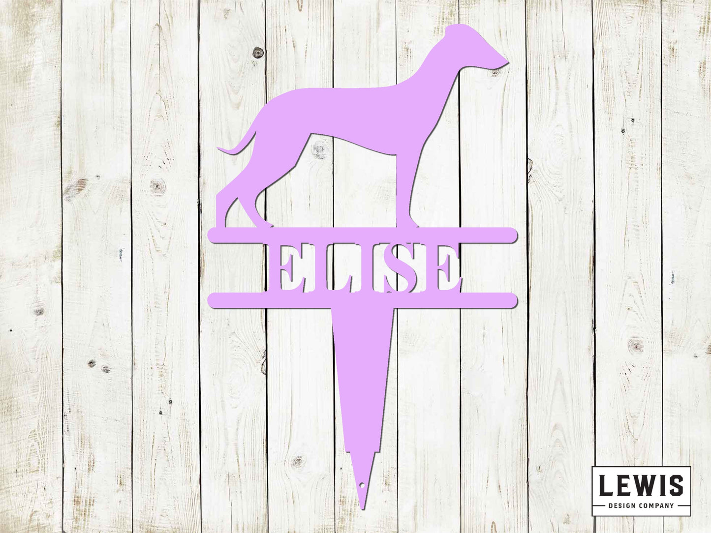 Whippet Yard Stake with Custom Name, Collie Sign, Custom Metal Stake, Whippet, Whippet Name Stake, Dog Lovers, Dog Sign, Whippet Sign