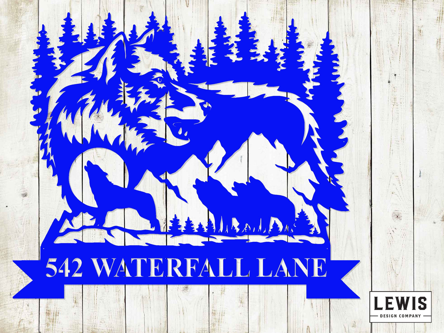 Wolf Custom Name Metal Sign, Ranch Sign, Rancher, Wolf, Lodge Sign, Hunting Sign, Hunter, Outdoorsman, Ranch Address Sign, Mountains, Coyote