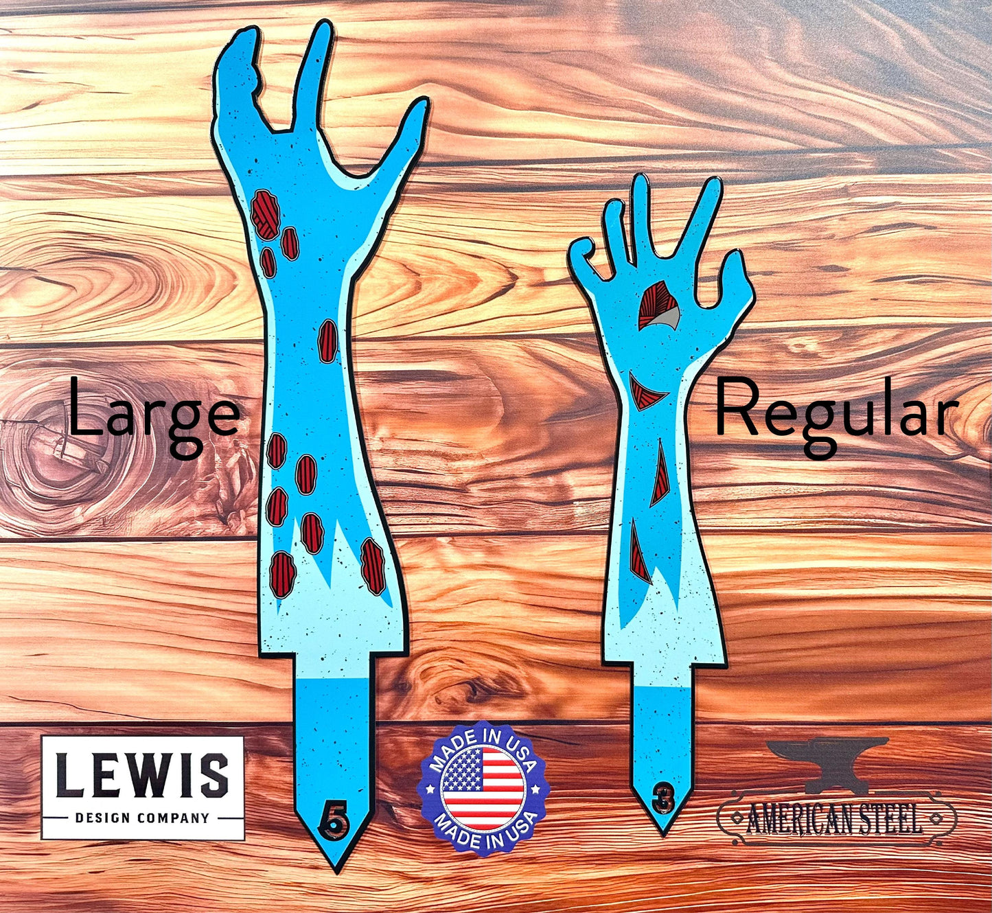 Zombie Hands Metal Yard Stake Sets, UV Printed, Zombies, Zombie Decor, Halloween Decor, Fall Decor, Halloween Sign, Zombie Decoration