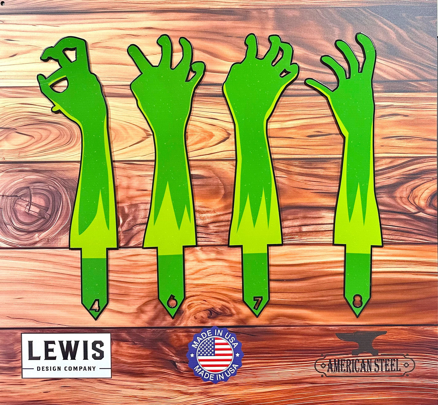 Zombie Hands Metal Yard Stake Sets, UV Printed, Zombies, Zombie Decor, Halloween Decor, Fall Decor, Halloween Sign, Zombie Decoration