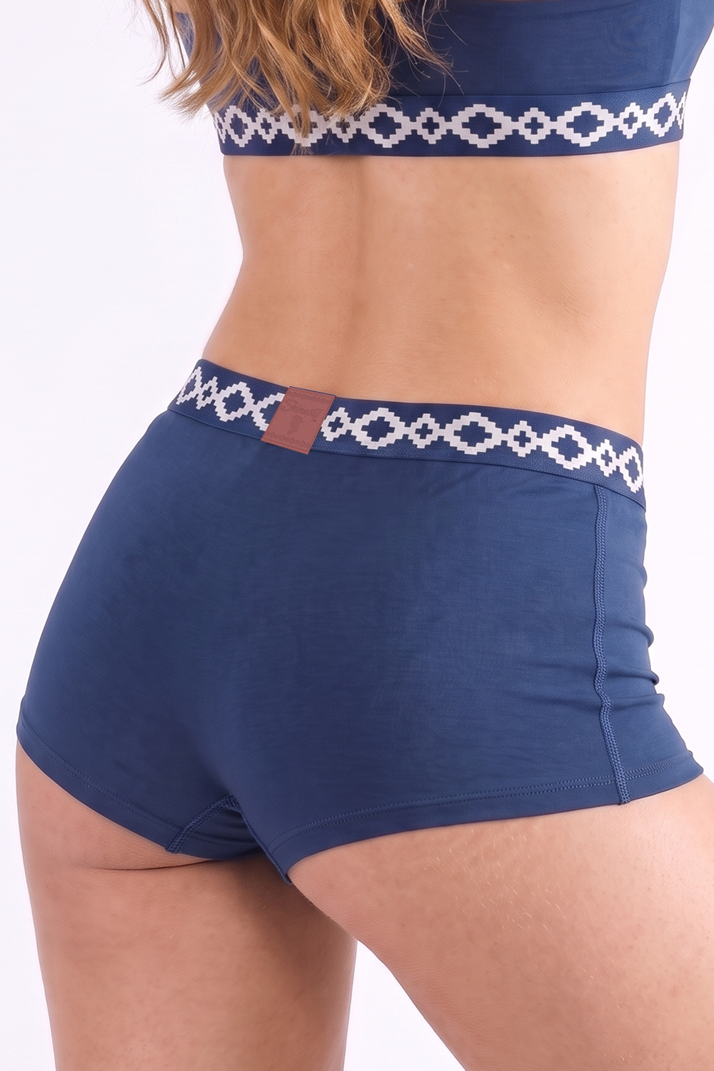 The Big Corbina Blue | La Matera x Shinesty Navy Boyshort Underwear with Waistband