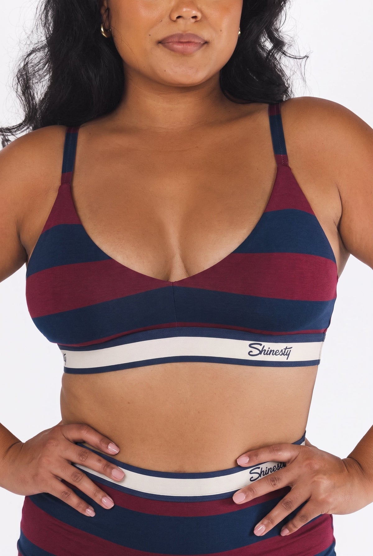 The Pitch | Rugby Stripe Boob Hammock™ Plunge Bralette