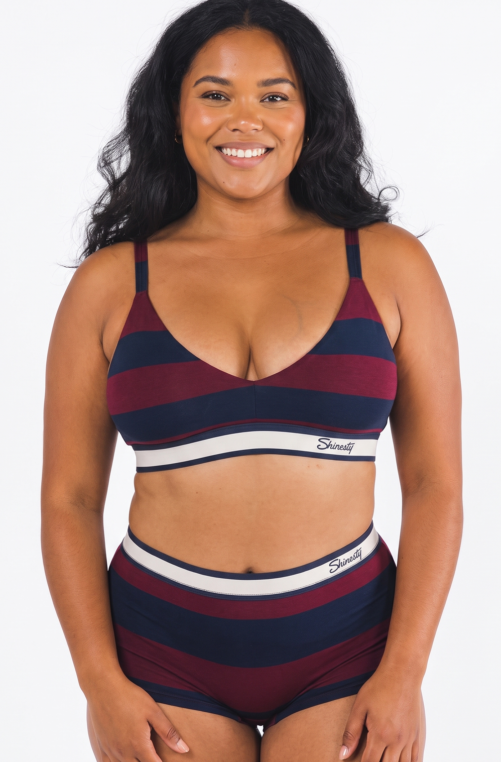 The Pitch | Rugby Stripe Boob Hammock™ Plunge Bralette