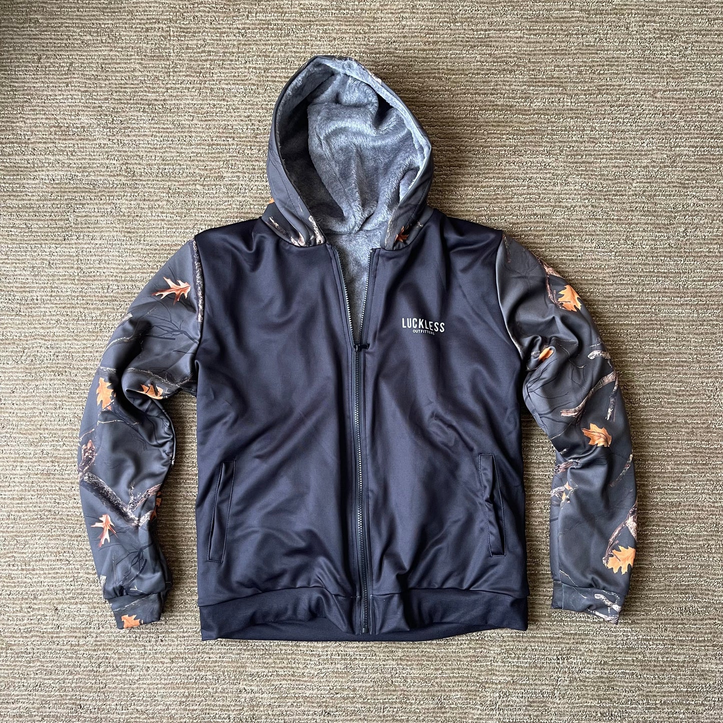 Midnight Camo Heavy Zip Fleece Hoodie