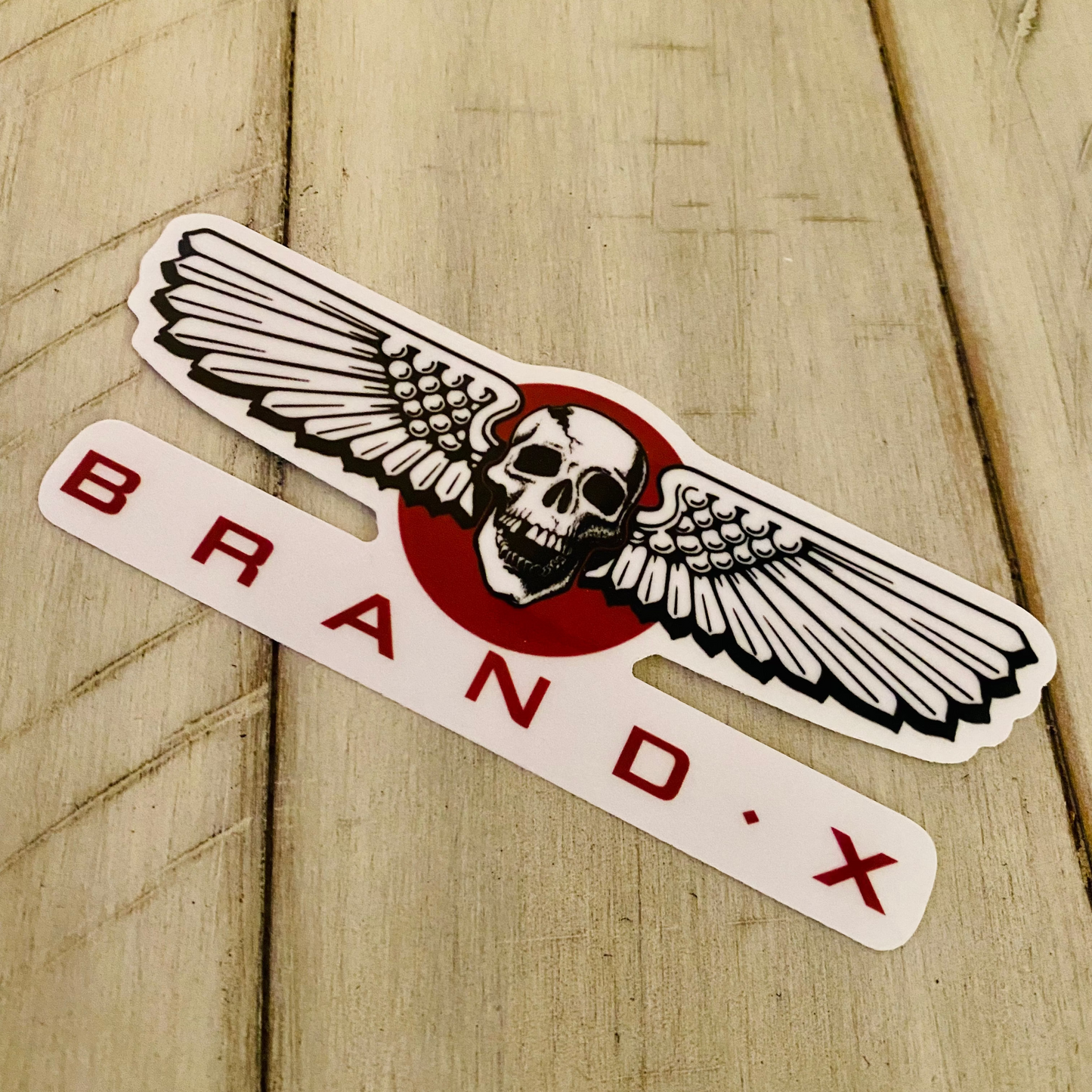 Brand-X Wings Sticker CLEAR-BACK 5.5"