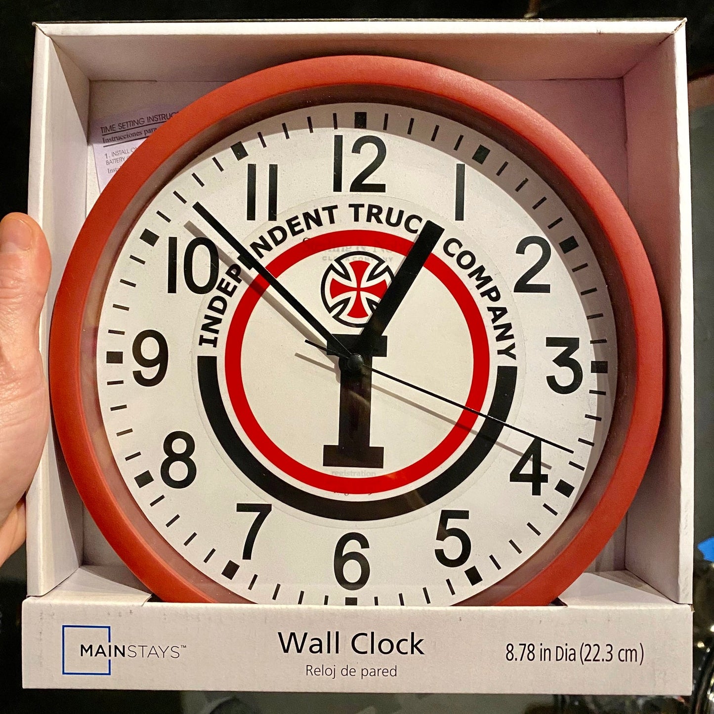 VINTAGE Independent Sticker Clock 9”