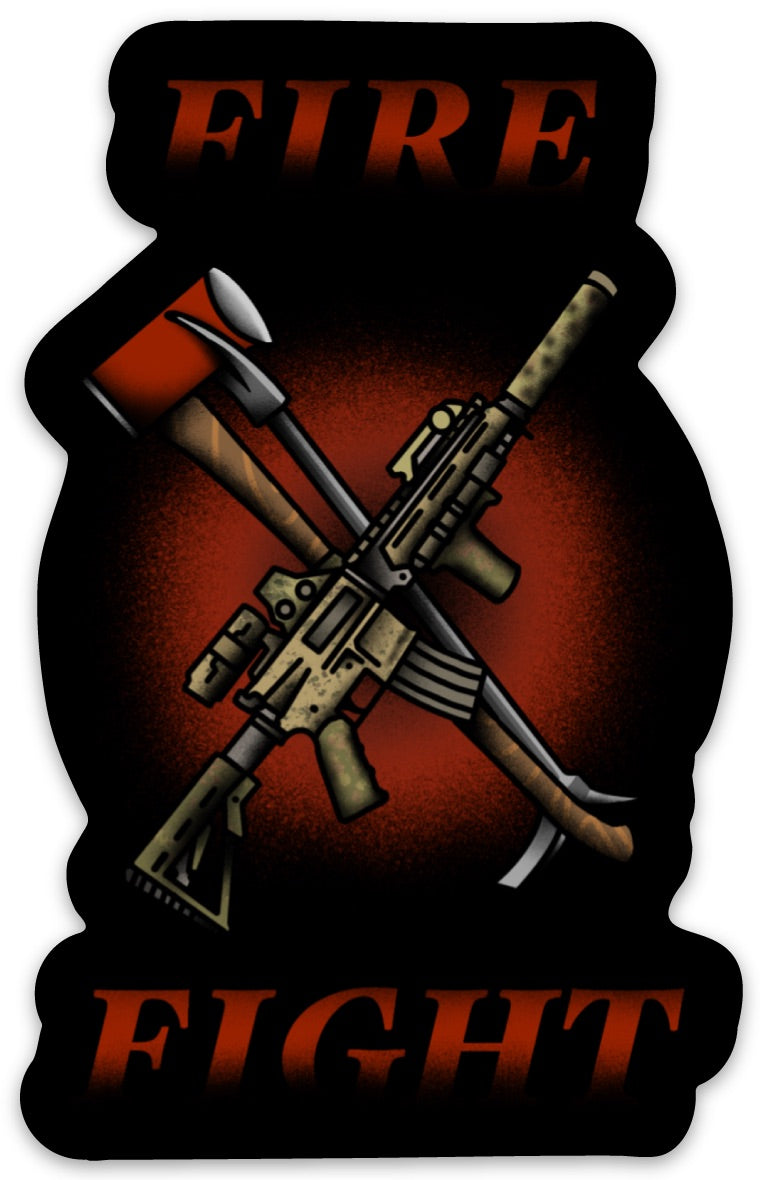 Fire Fight Sticker