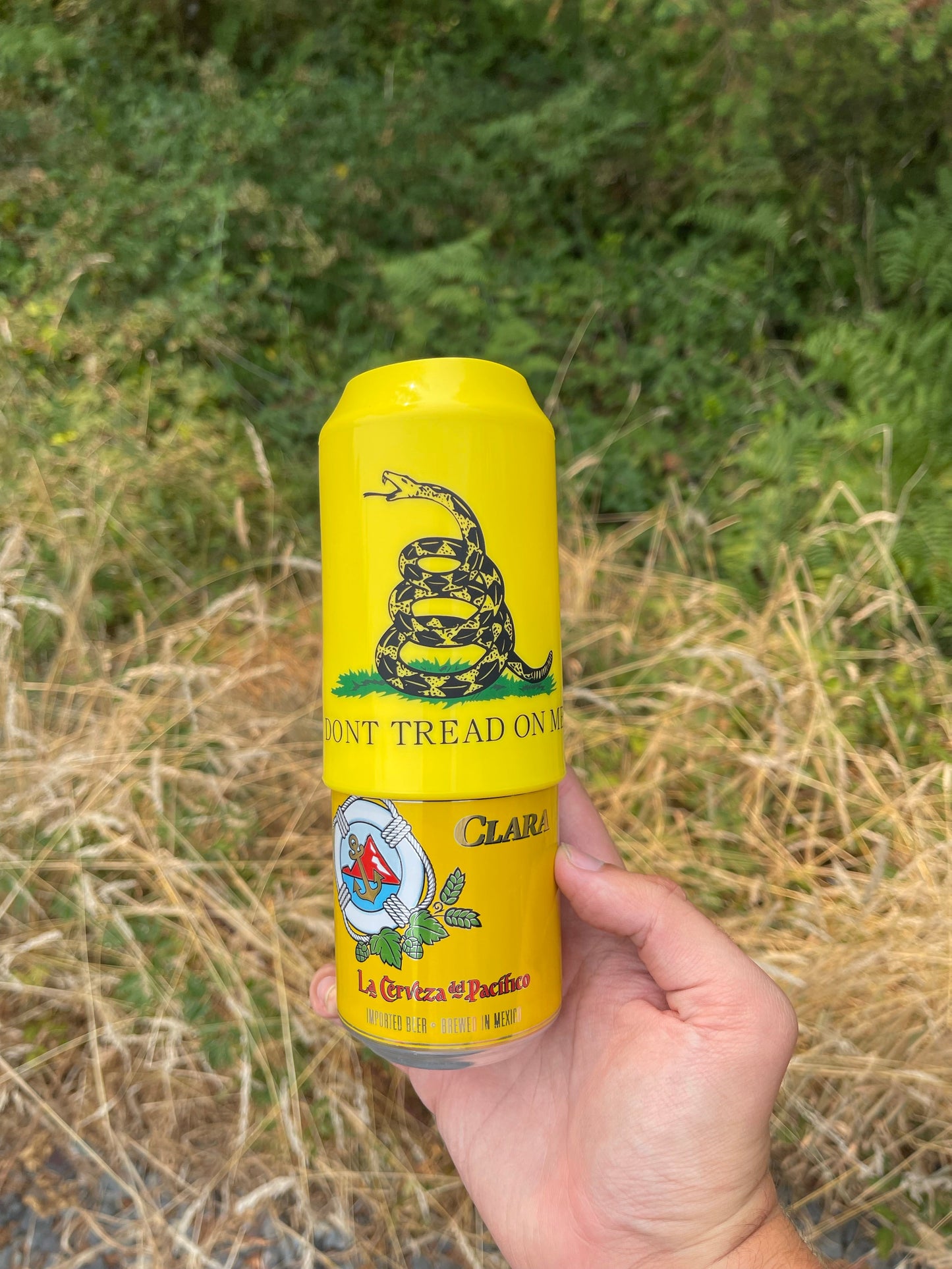 Don't Tread On Me GLOW IN THE DARK Beersy Silicone Sleeve Hide-a-Beer Can Cooler