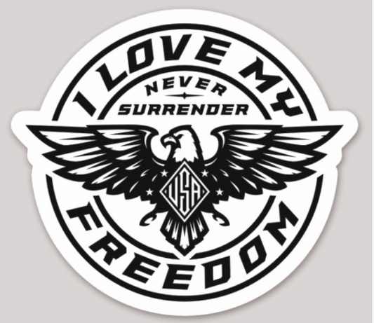 I Love My Freedom Logo Decal - 3595