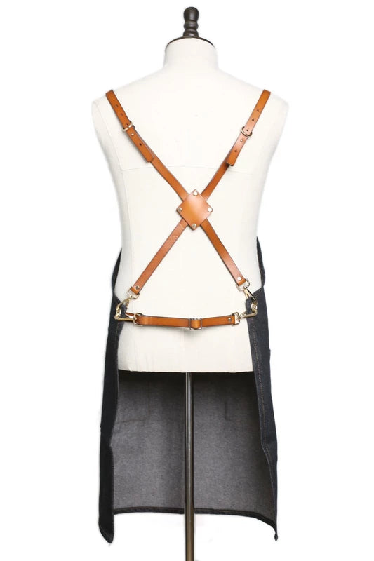 Waxed Canvas And Leather Craftsman Apron