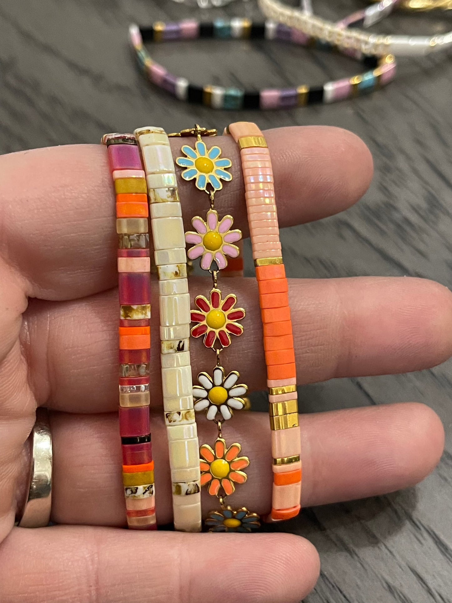 SUNSET - Tila Bead Bracelets Stack