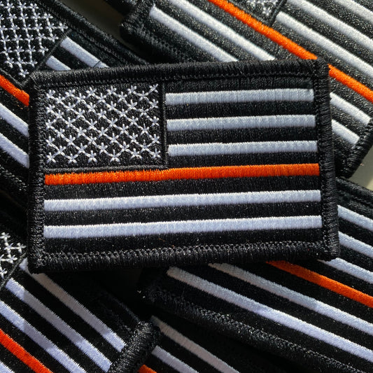 2"x3" Thin Orange Line Flag Patch