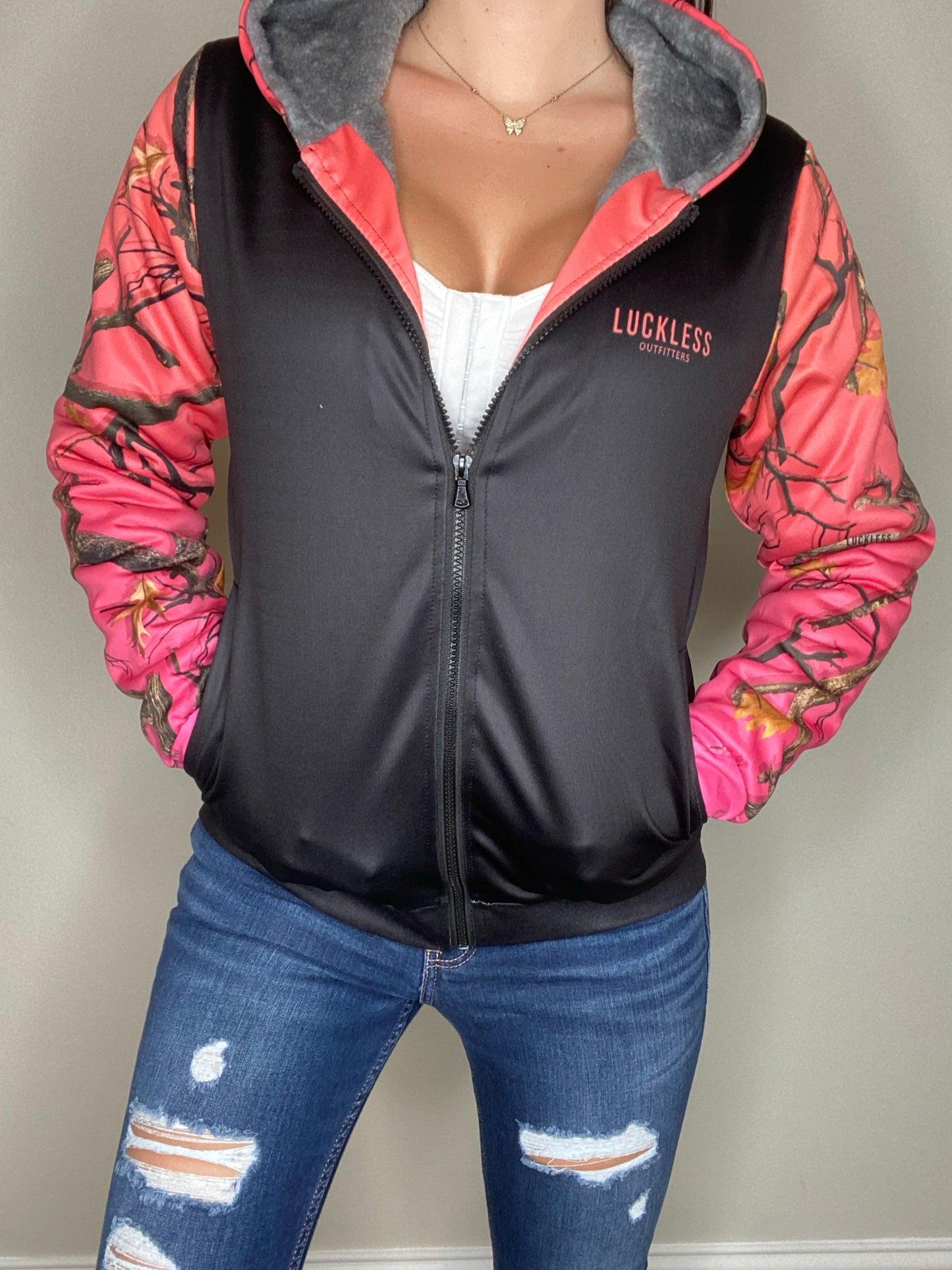 SUN KISSED CAMO HEAVY ZIP FLEECE HOODIE