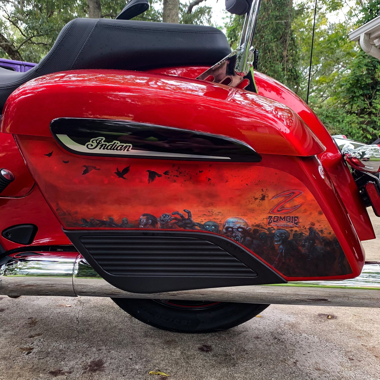 TAB Performance Zombie Saddlebag Decals for Challenger/Pursuit (Red)