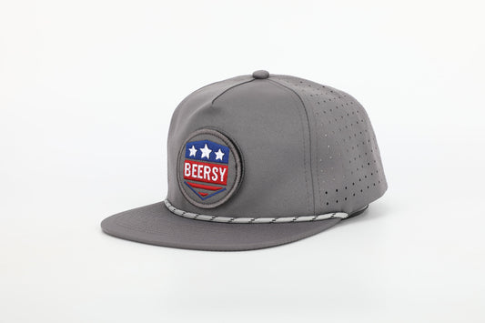 Rope Hat with Interchangeable Velcro Logo Patch