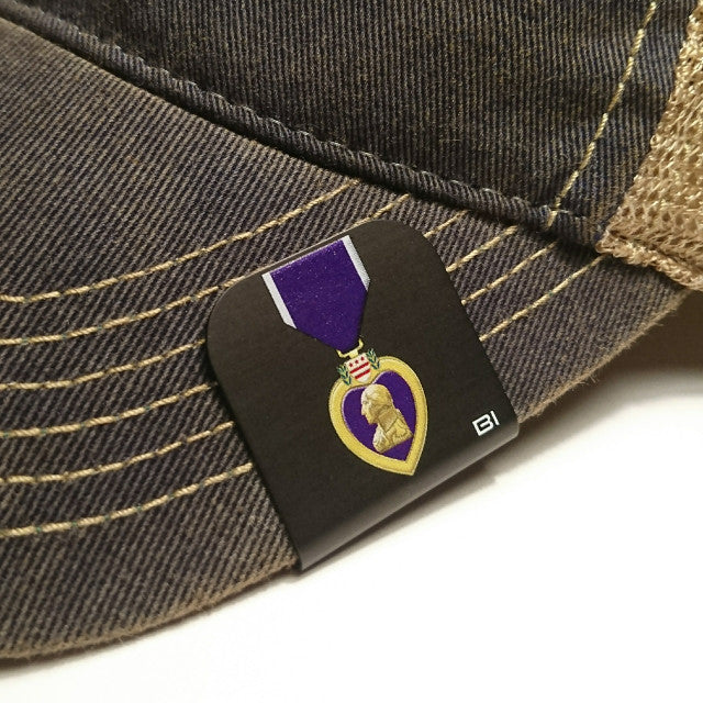 Hat Clip Brim-it Purple Heart