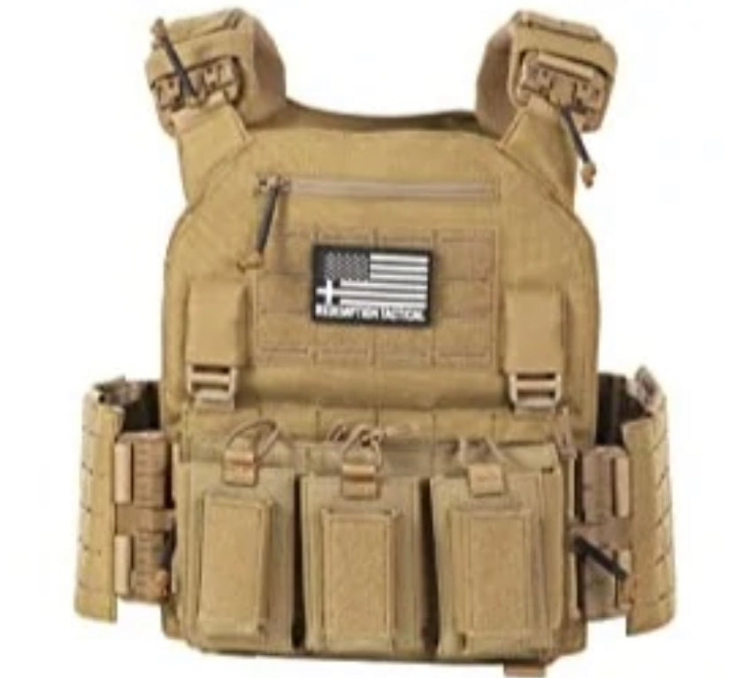Redemption Tactical Crusader 2.0® l St. Michael FULL ARMOR KIT COMBO PACKAGE with Crusader 2.0 +IFAK Medical Kit + LEVEL IV  (2) 10x12 Front/Back Plates (2) 6x6 Side Plates (Level IV Ceramic)