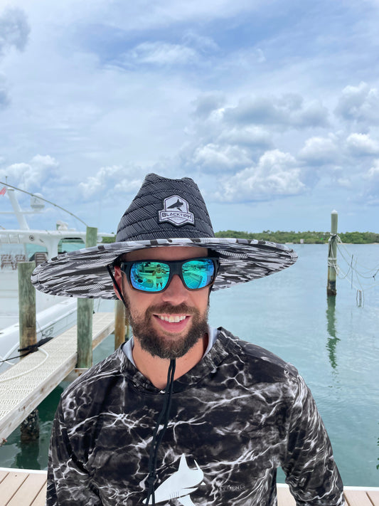 Straw Hat Snow Shark Camo - Black