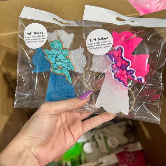 Cross Geode Car Freshie