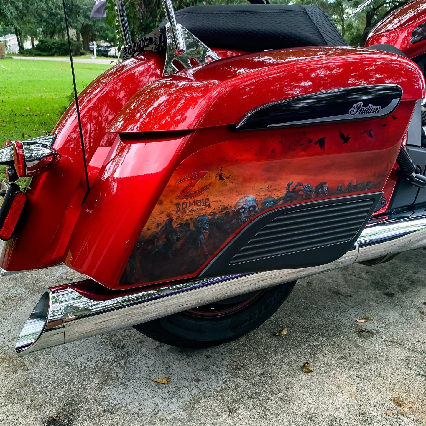 TAB Performance Zombie Saddlebag Decals for Challenger/Pursuit (Red)