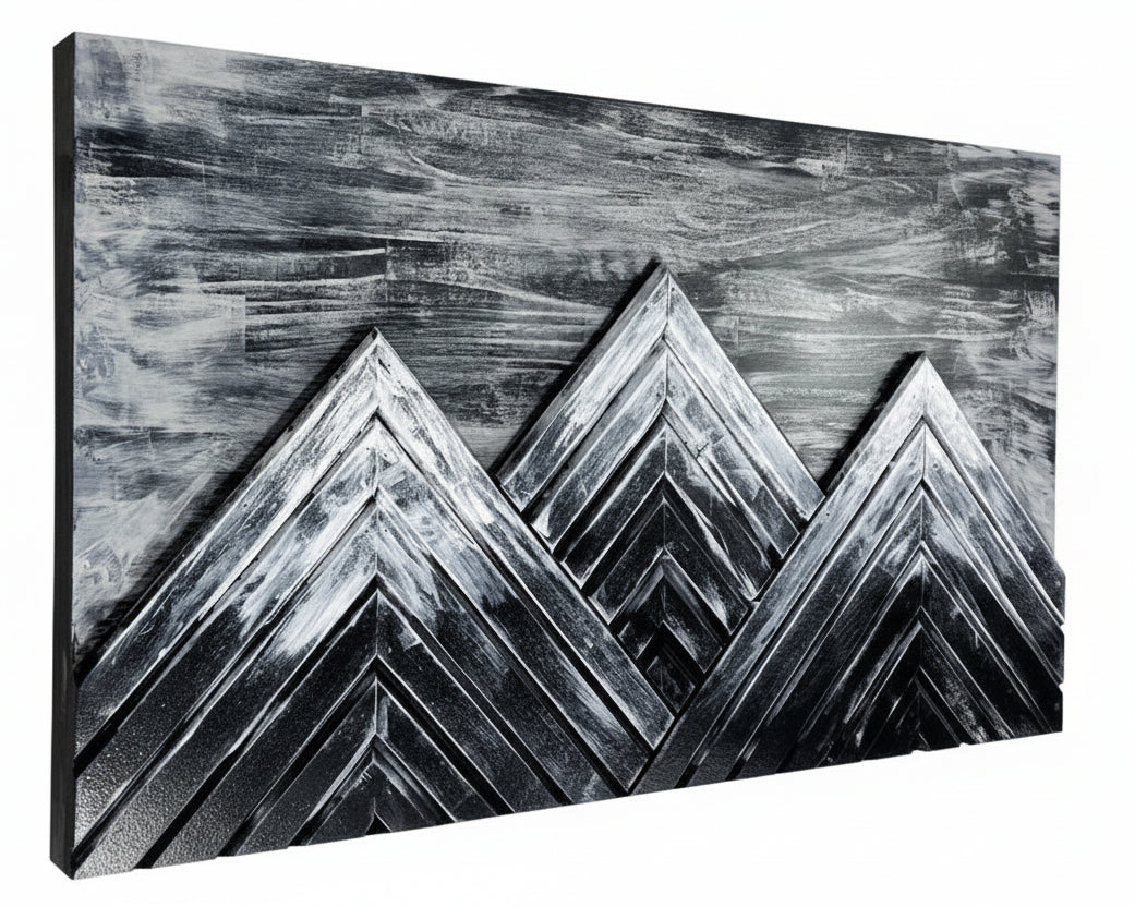 Black & White Mountain Art Biometric