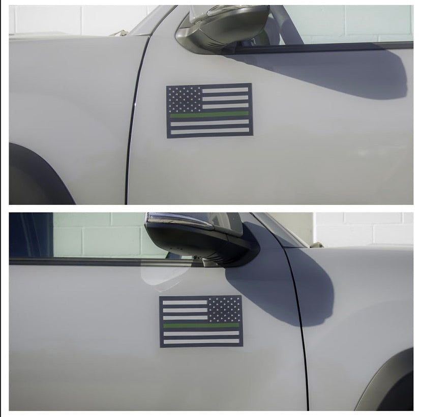 American Flag Vehicle Magnets - Black (Best-Seller)