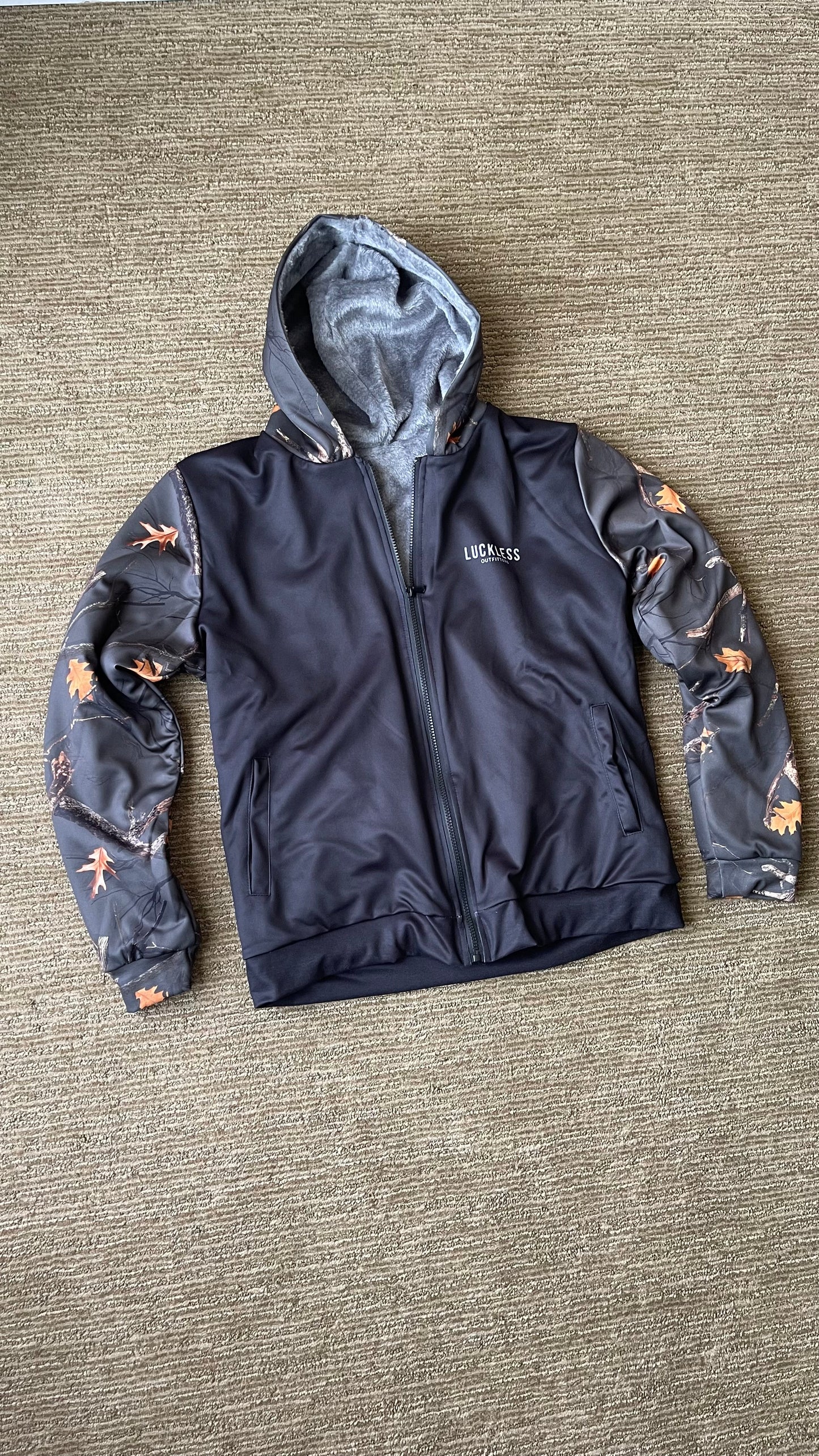 Midnight Camo Heavy Zip Fleece Hoodie