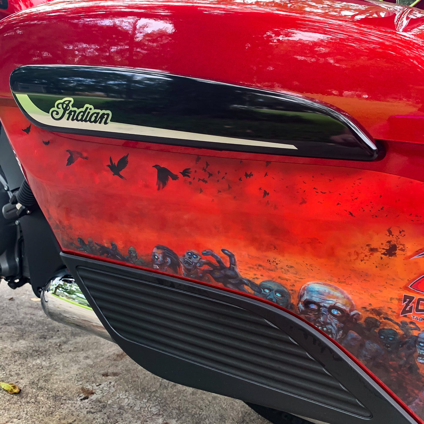 TAB Performance Zombie Saddlebag Decals for Challenger/Pursuit (Red)