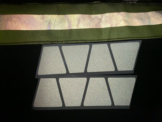 MATTE WHITE REFLECTIVE HELMET (TET) TETRAHEDRON 8 PACK