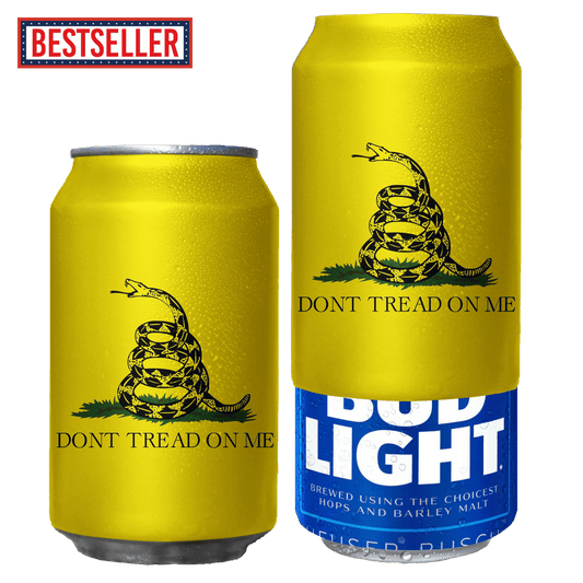Don't Tread On Me GLOW IN THE DARK Beersy Silicone Sleeve Hide-a-Beer Can Cooler