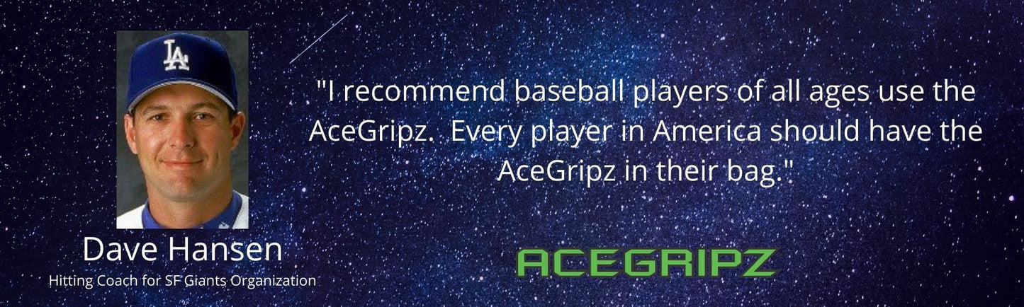 INCREASE EXIT VELOCITY & Bat Speed YOUTH MODEL- ACEGRIPZ Medium Straight Handle- 45mm