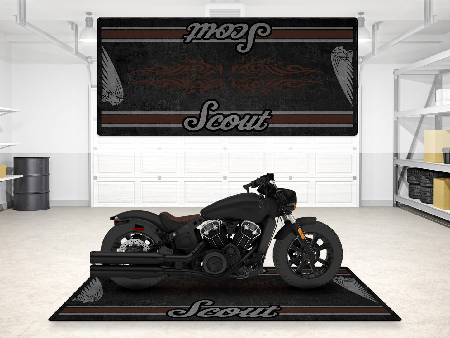 MPM Motorcycle Mat for Indian Scout Bobber - MM7321