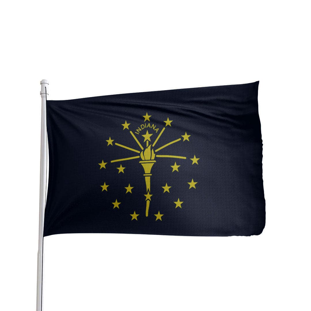 Indiana State Flag 3x5 - Nylon Outdoor Flag Made in America
