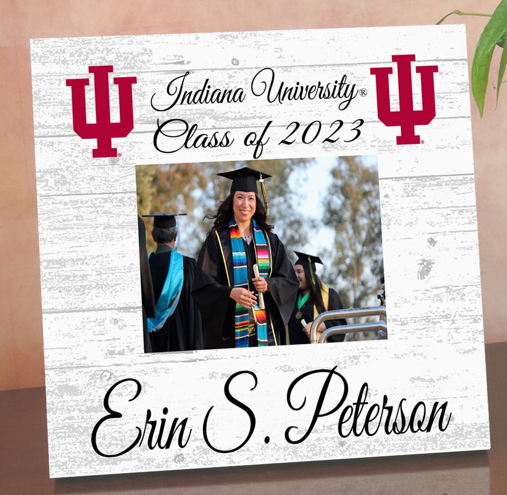 Indiana University Personalized Graduation Picture Frame Plaque – Upload Your Photo, Name & Class Year – 10.5"x10.5"