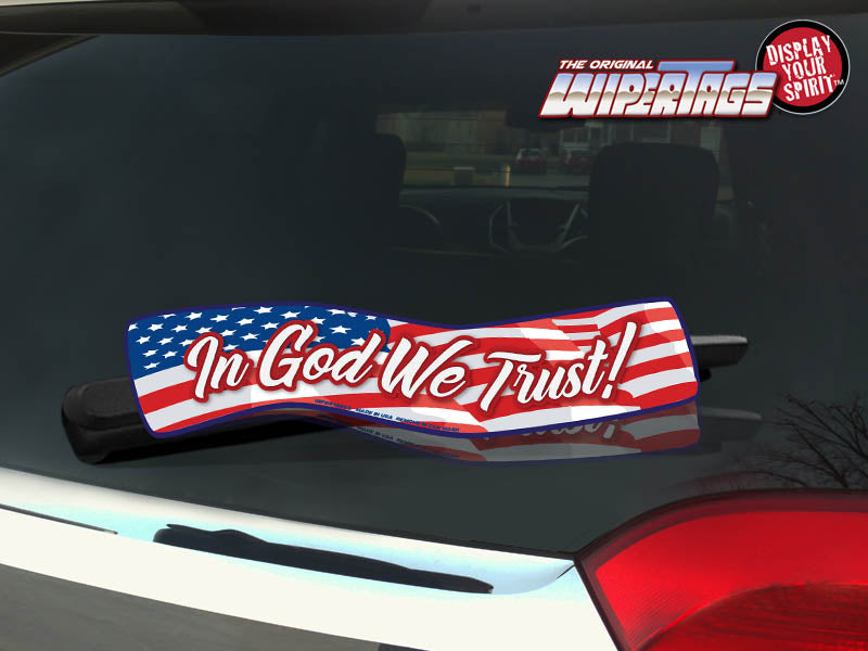 In God We Trust Flag WiperTag