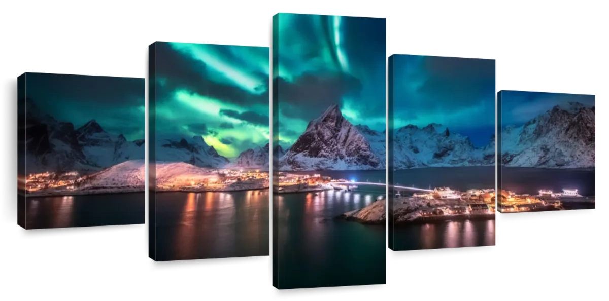 Lofoten Night Northern Lights Wall Art