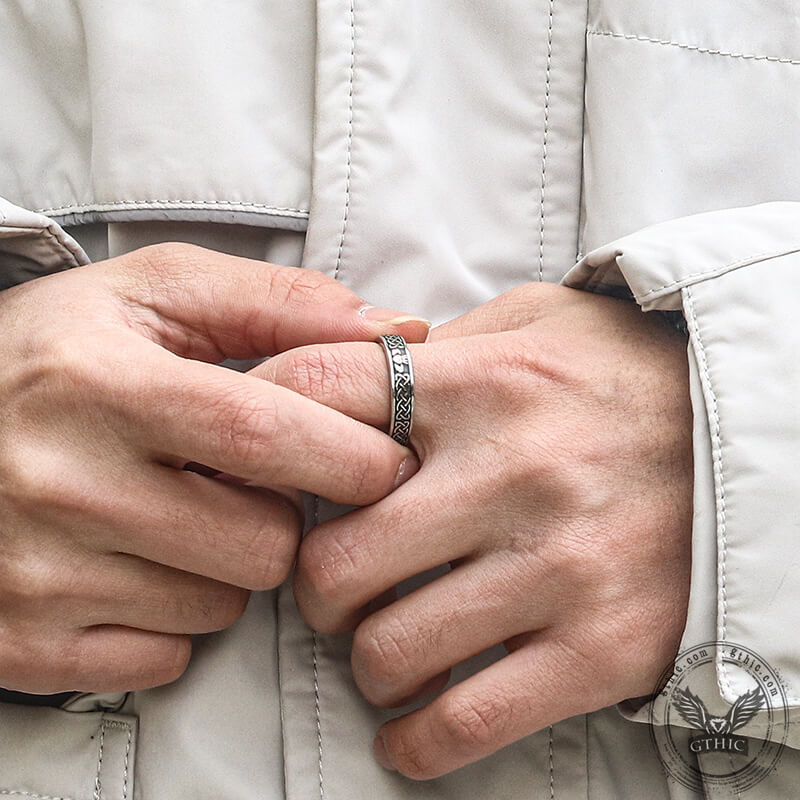Irish Claddagh Stainless Steel Viking Ring