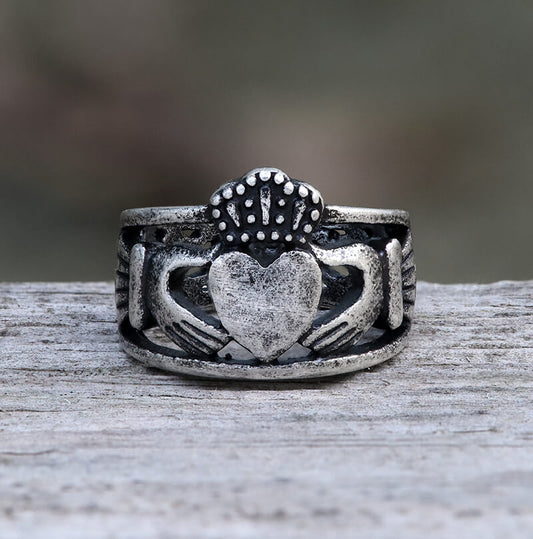 Irish Claddagh Stainless Steel Wedding Ring