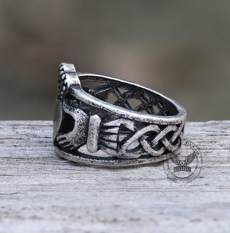 Irish Claddagh Stainless Steel Wedding Ring