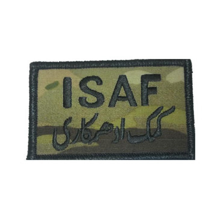 ISAF with PASHTO Text Multicam Patch OCP - BLACK Border
