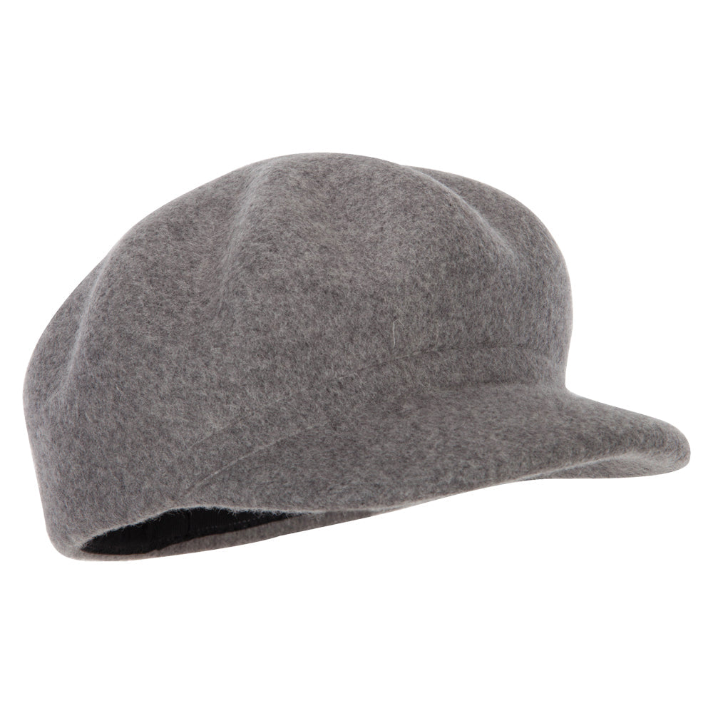 Women's Six Point Wool Felt Cap Style Newsboy Hat