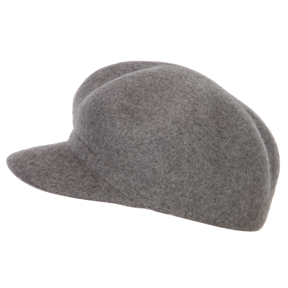Women's Six Point Wool Felt Cap Style Newsboy Hat