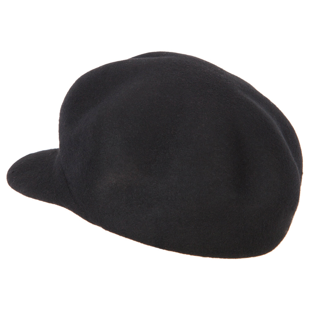 Women's Six Point Wool Felt Cap Style Newsboy Hat