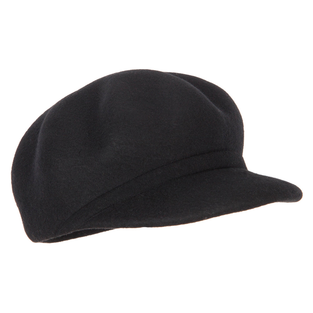 Women's Six Point Wool Felt Cap Style Newsboy Hat