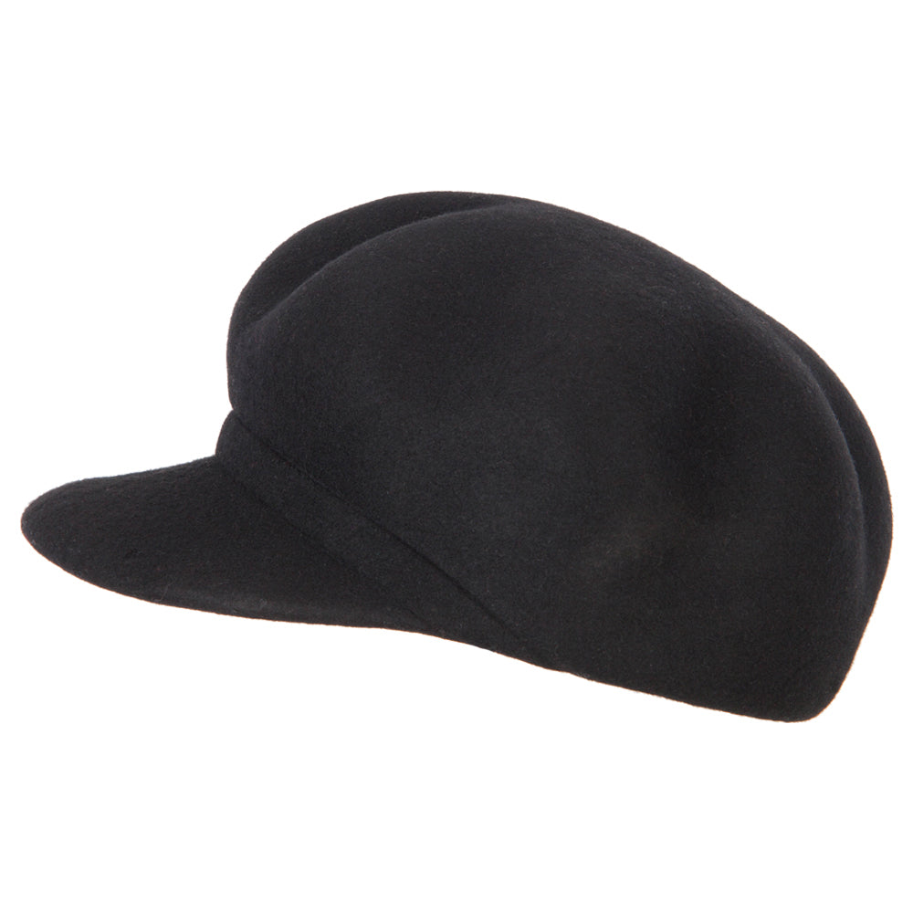 Women's Six Point Wool Felt Cap Style Newsboy Hat