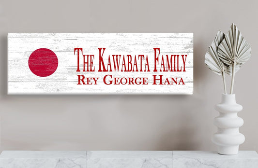 Japanese Family Name Sign Personalized Japan Heritage Gift