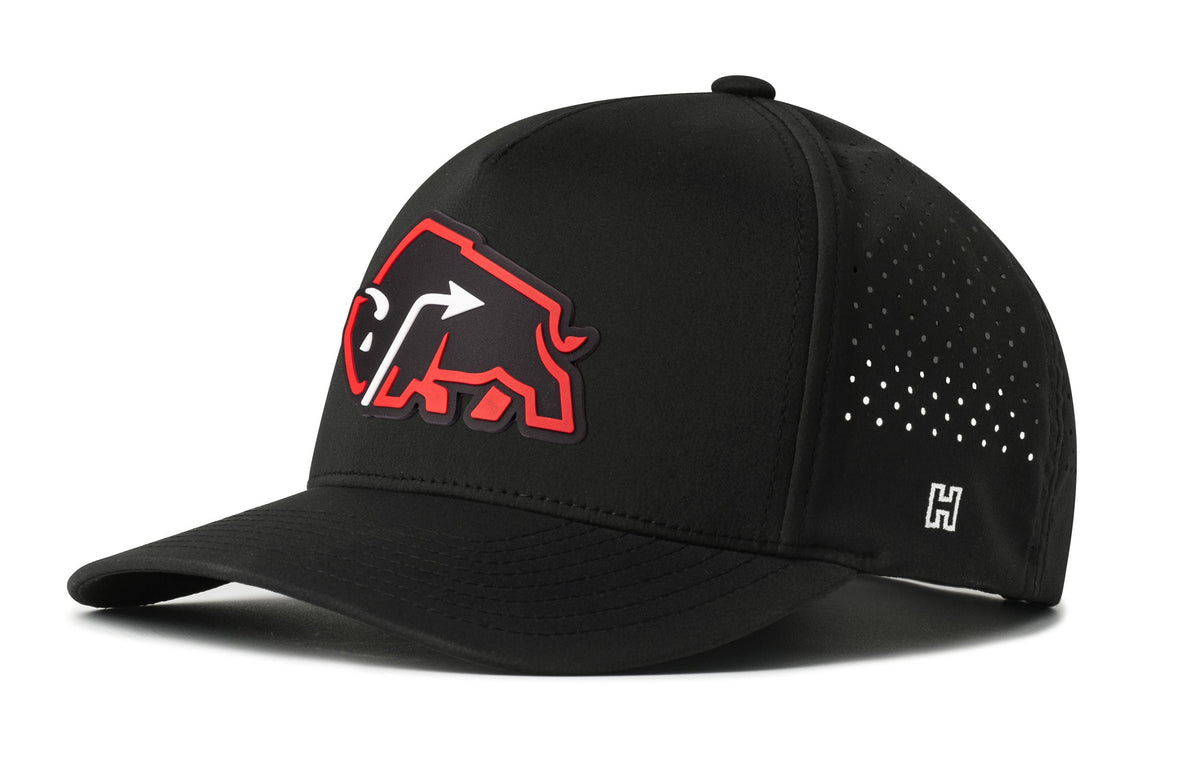 JBR x Haka Red Bison Performance 5-Panel Hat  |  Buffalo Flexfit Snapback