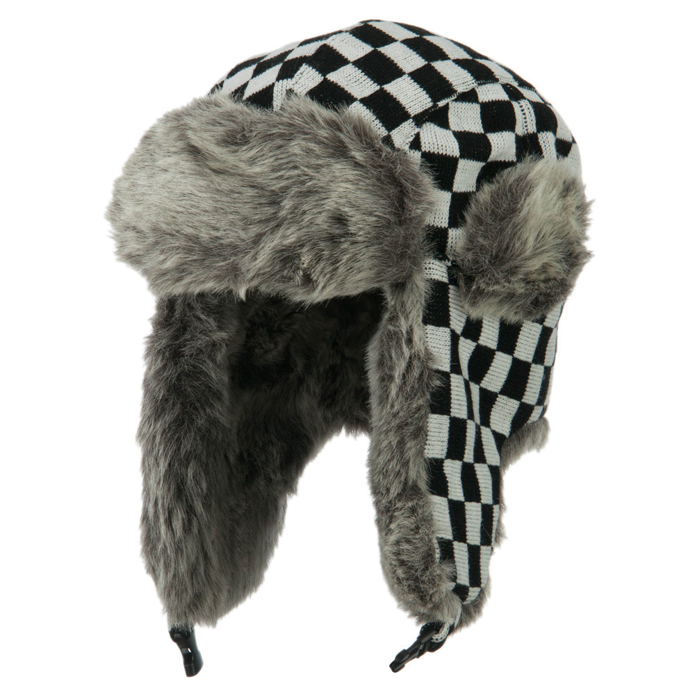 Jacquard Checkered Trooper Hat