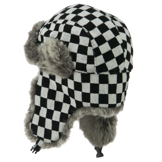 Jacquard Checkered Trooper Hat