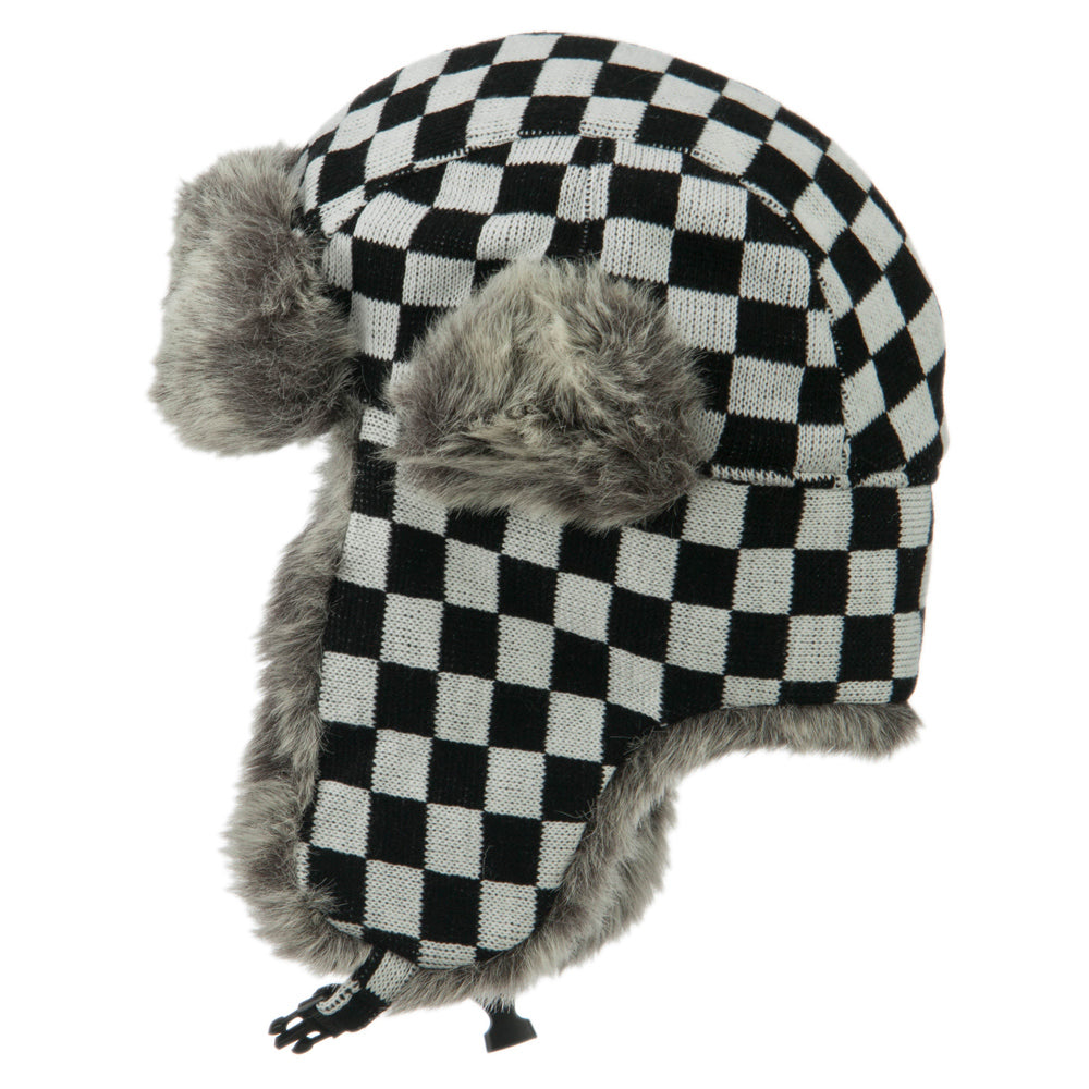 Jacquard Checkered Trooper Hat